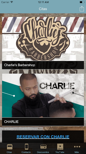 Charlie’s Barbershop Screen 2