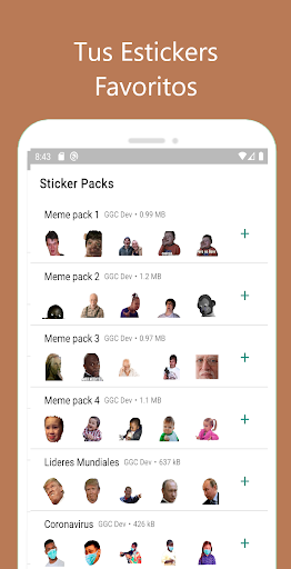 Android application Stickers WAstickerApps screenshort