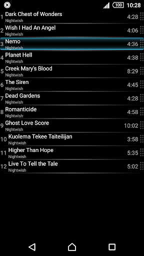 mMusic Mini Audio Player Screen 2
