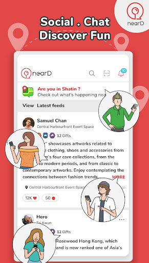 Android application nearD screenshort