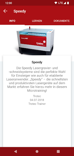 Trotec Academy Microtraining Screen 2