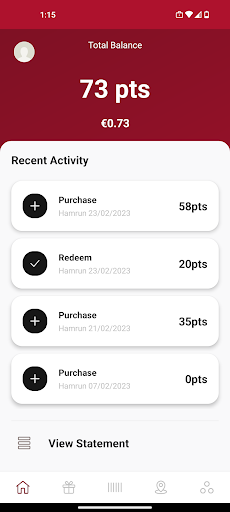 Android application Alfsons Loyalty screenshort