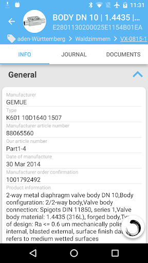 Android application CONEXO Lite screenshort