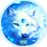 Blue Wolf Live Wallpaper 3D icon