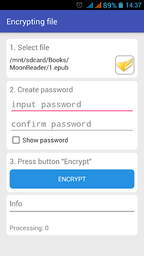 ParaCryptor Screen 2