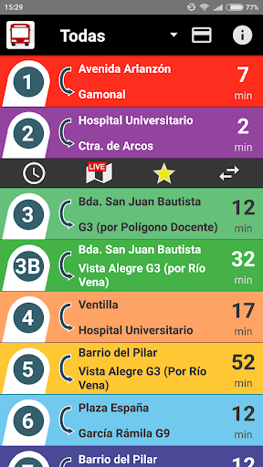 Android application Bus Burgos screenshort