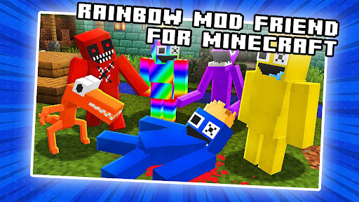 Mod Blue Rainbow Monster MCPE