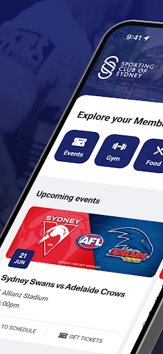 Android application Sporting Club of Sydney screenshort