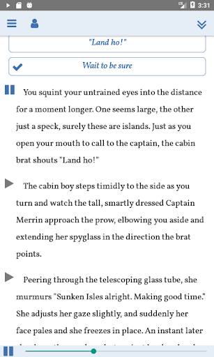 Android application Sunken Isles - Audio Adventure screenshort