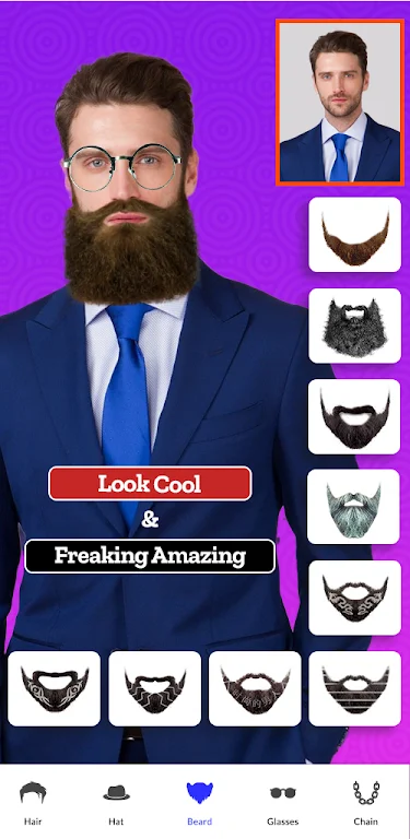 Men hairstyle and beard editor MOD APK 03