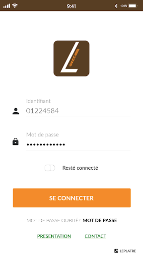 Android application LEPLATRE Négoce screenshort