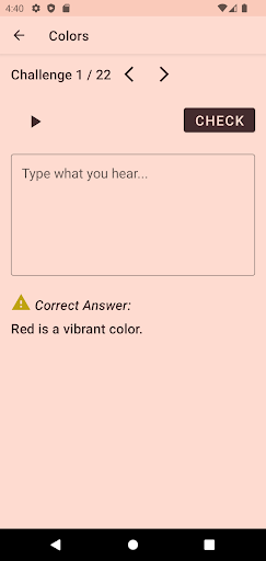 Screenshot of EDictation - English Dictation