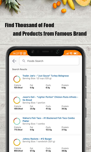 Food Calories Screen 2