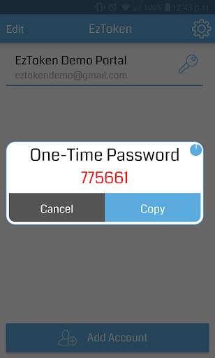 EzToken Screen 3