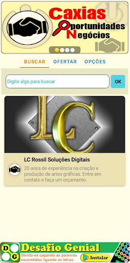 Android application Caxias ON screenshort
