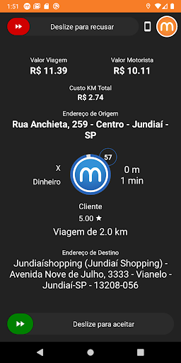 Android application Move SJ - Motorista screenshort