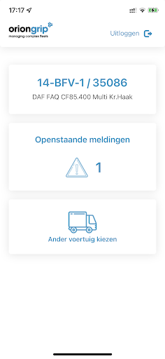 OrionGrip Driver App Screen 3
