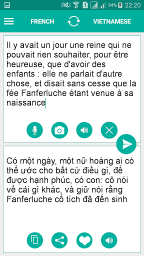 Android application Vietnamese French Translator screenshort