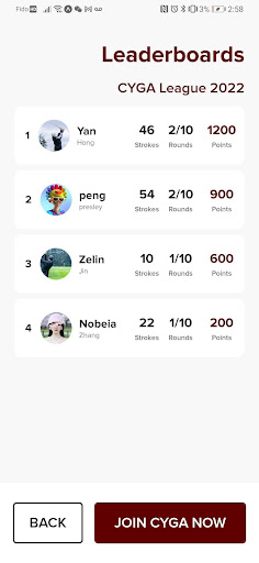 GolfPlay Screen 2