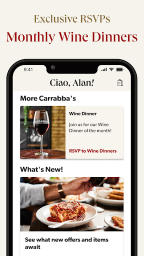 Screenshot of Carrabba's Italian Grill