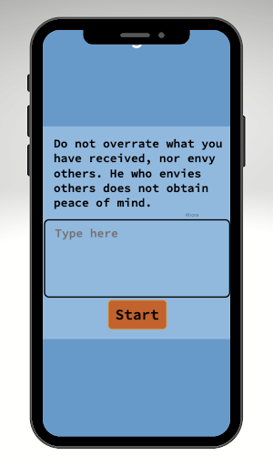 Typing practice mobile screen Screen 3
