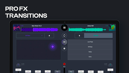 Schermata di Cross DJ Pro: mix e remix