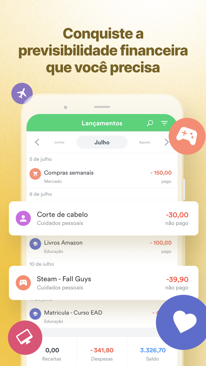 Android application Organizze: Finance tracker, budget planner screenshort