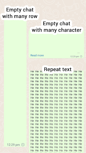 Android application Blank empty text chat message screenshort