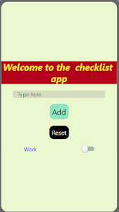 Checklist app by Michael