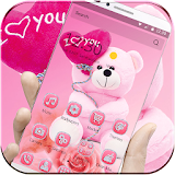 Theme Pink Teddy Bear Love icon