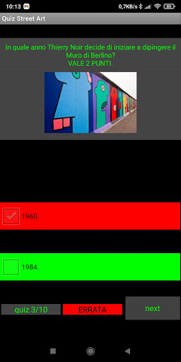 Android application Street Art Quiz Arte screenshort