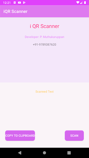 Android application i QR Scanner screenshort
