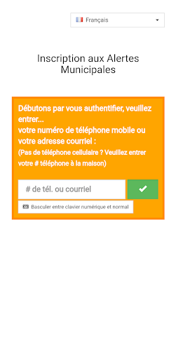 Android application Alertes Municipales screenshort