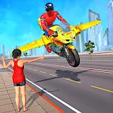 Superhero Flying Bike Game icon