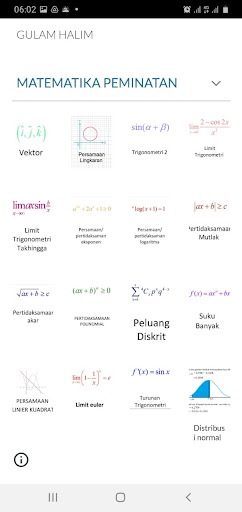 Android application Cara Cepat Matematika SMA screenshort