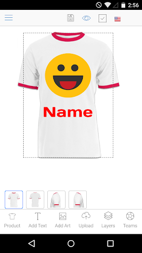 Android application T-Shirt Designer screenshort