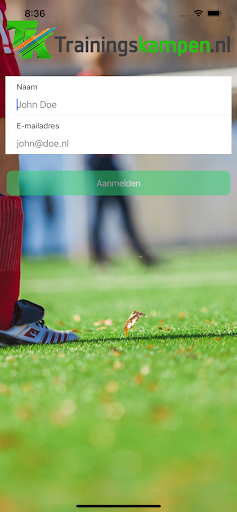 Android application Trainingskampen.nl screenshort
