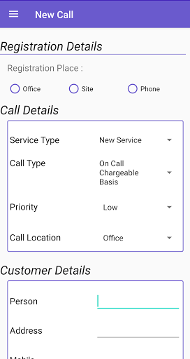 Repair and Service Management Screen 3