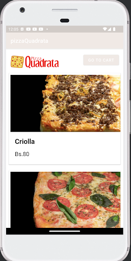 Android application OrderQuadrata screenshort