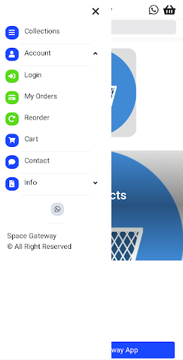 Android application Space Gateway screenshort