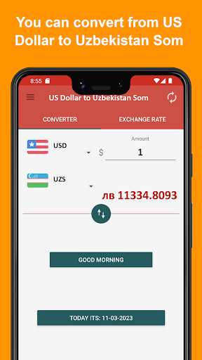 US Dollar to Uzbekistan Som Screen 2