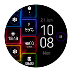 Cover Image of ダウンロード Watchface Neon Simple Watch  APK