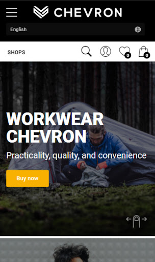 Android application Chevron e-commerce screenshort