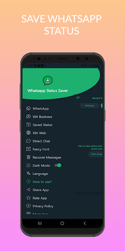 Android application Status VideoSaver For Whatsapp screenshort