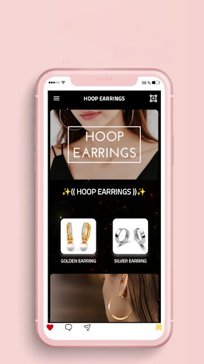 Android application HOOP EARRINGS screenshort