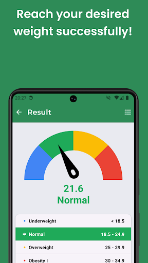 Android application BMI Calculator - Ideal Weight screenshort