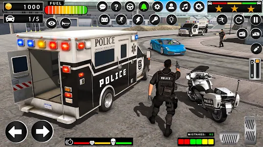 Police Van Chase: Police Games