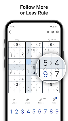 Greater Than Sudoku - Screenshot 1