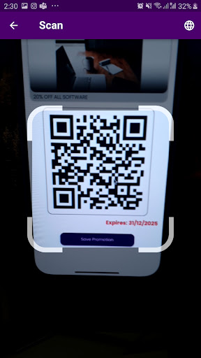 Purple Perks Business Screen 2