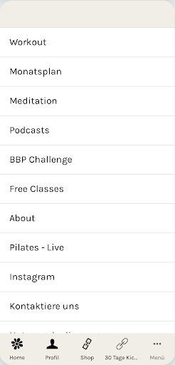 Pilatesliebe - Home Workout Screen 2